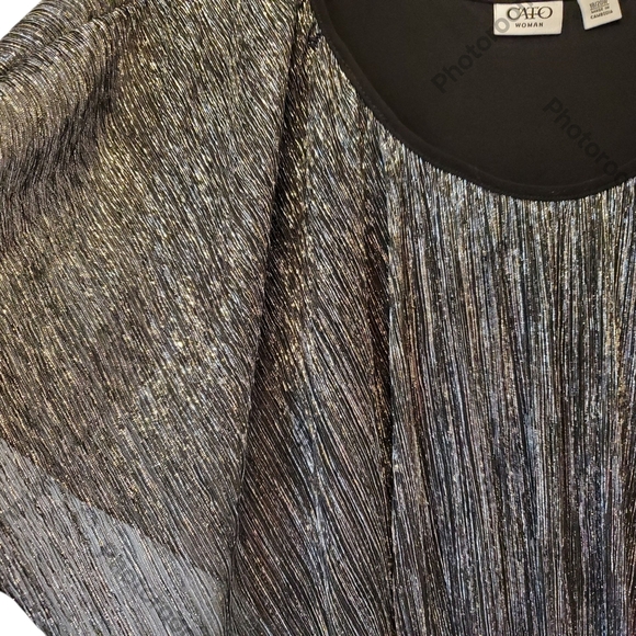 🎆Gorgeous Cato Black and Silver Women's Top Size 18/20W - Picture 6 of 8